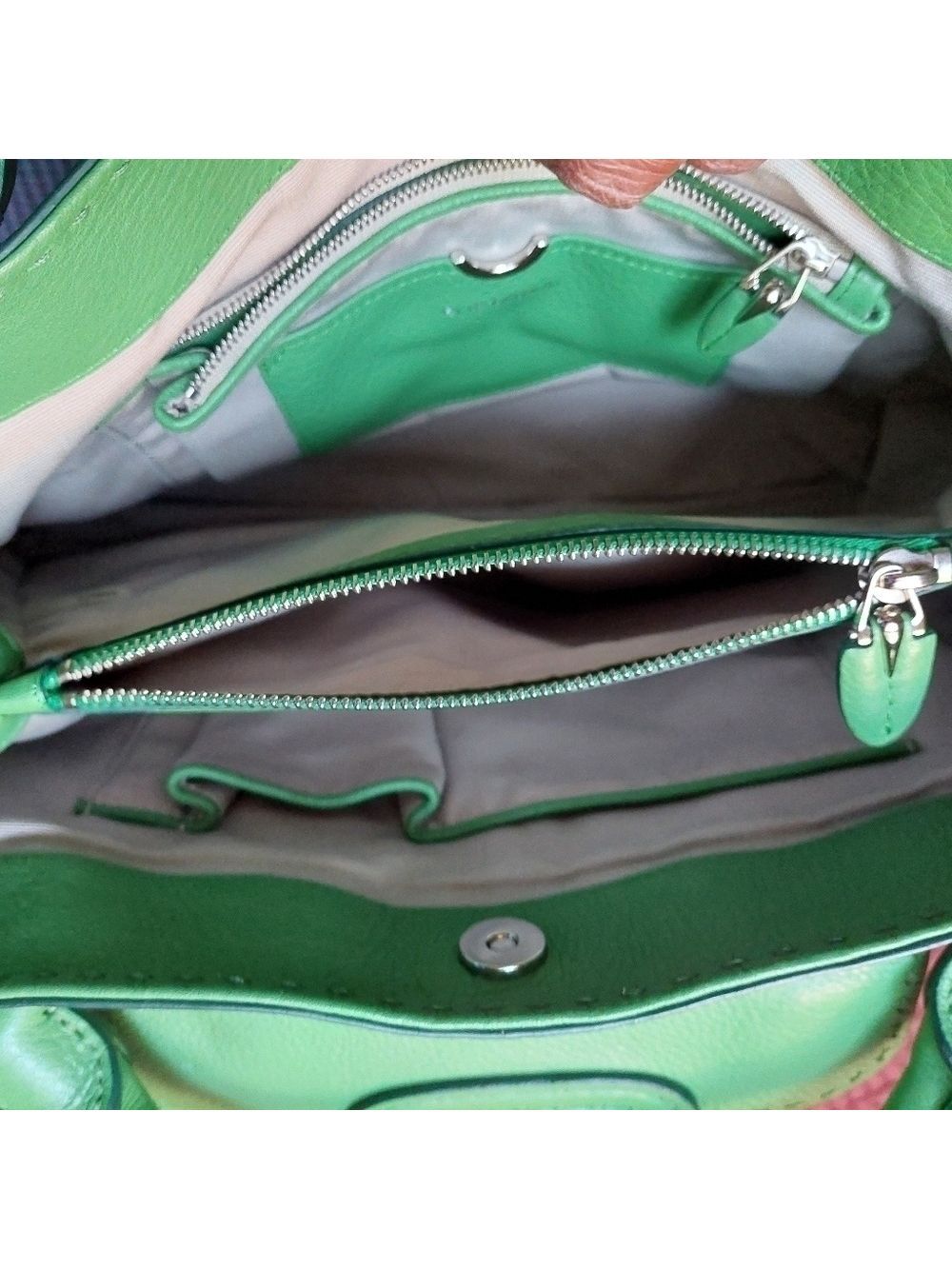 Elie Tahari Green Satchel Bag - Picture 8 of 16